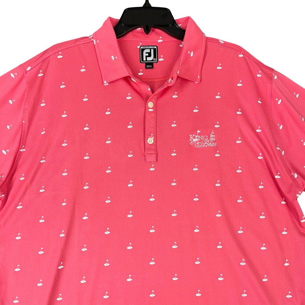 FootJoy Athletic Fit Polo Men XL King Bear Golf Resort Country Club Performance‎